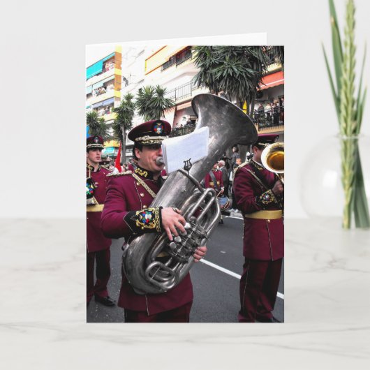 パームサンデーにチューバを演奏する、マーベラ シーズンカード (正面)