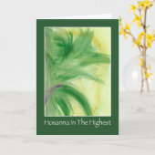 パームサンデーの挨拶状 カード (黄色い花)