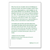 パームサンデー祈りの言葉カード テーブルナンバー (裏面)