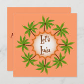 パームサークルルアウ（ハワイ式宴会）招待状 招待状 (正面/裏面)