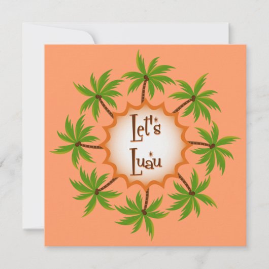 パームサークルルアウ（ハワイ式宴会）招待状 招待状 (正面)