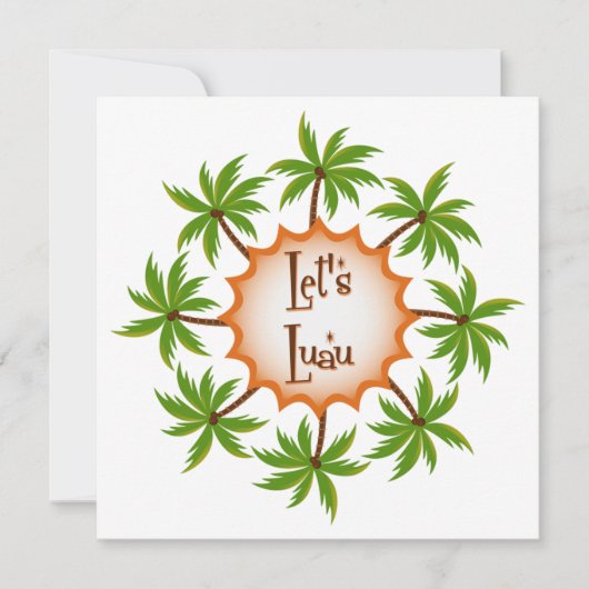 パームサークルルアウ（ハワイ式宴会）招待状 招待状 (正面)