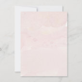 パームジャングルの葉のミューテッドな海辺のボヘミアンデータイル 招待状 (裏面)