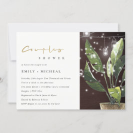 パームスターリーナイトメイソンジャールカップルシャワー招待状 サンキューカード