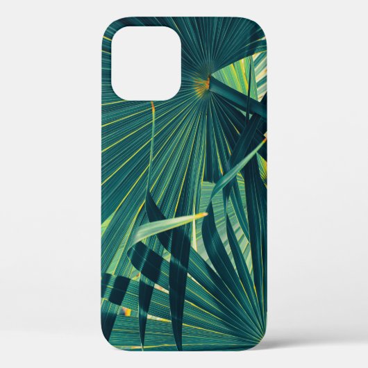 パームストライプのリーフのトーンテクスチャ Case-Mate iPhoneケース (裏面)
