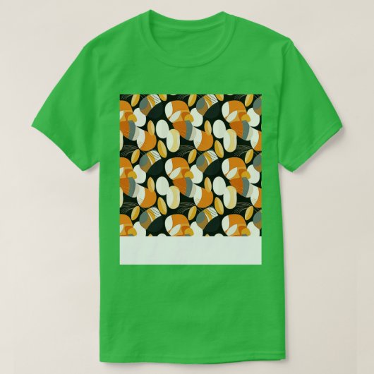 パームストーンシームレスパターンビーチ玉石宝石 Tシャツ (デザイン正面)