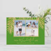 パームスフォトコラージクリスマスホリデーカード シーズンカード (スタンド正面)