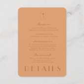 パームスプリングの結婚式詳細カード エンクロージャーカード (正面)