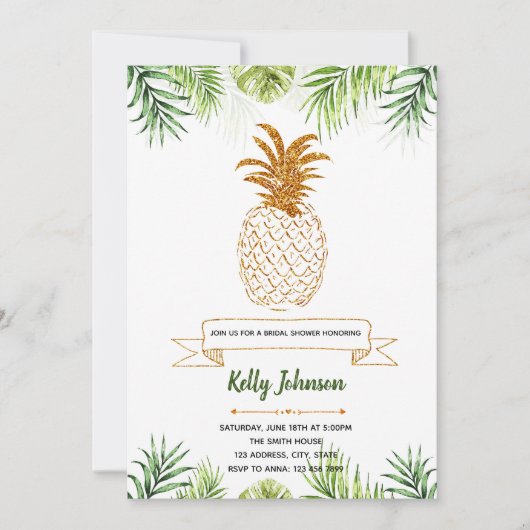 パームスプリングシャワーパーティー招待状 招待状 (正面)