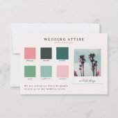パームスプリングスのカリフォルニア風カラーパレット ウェディングドレス 招待状 (正面)