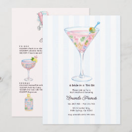 パームスプリングスのバチェラーetteパーティー Bride in a Tini Bit 招待状