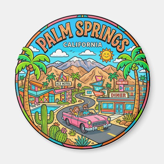 パームスプリングスカリフォルニア マグネット (正面)