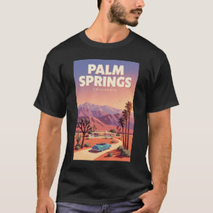 パームスプリングスカンフォルニアイラスト旅行アート Tシャツ