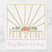 パームスプリングスワインラベルのカスタマイズ可能 ワインラベル (シングルラベル)