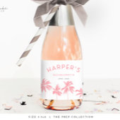 パームスプリングス・バチェロレッテ・トロピカル・ピンク スパークリングワインラベル