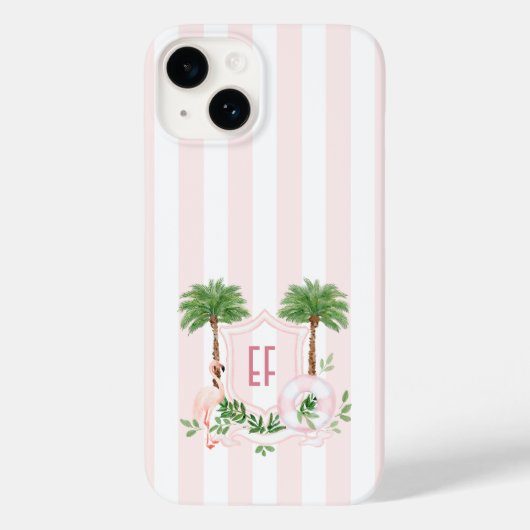 パームスプリングス ビーチ ソーシャル クラブ モノグラム Case-Mate iPhoneケース (裏面)