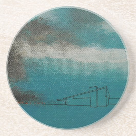 パームスプリングス ブラシ ファイヤー ファンタジー Dinner Plate コースター (正面)