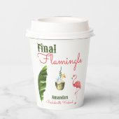 パームスプリングス ラスト フラミンゴ Bachelorette Party 紙コップ (裏面)