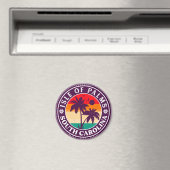 パームズアイルオブサウスカロライナレトロヴィンテージ80s マグネット (インサイチュ (食洗機))