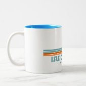 パームズアイルサウスカロライナ州サンパームツリーズ ツートーンマグカップ (左)