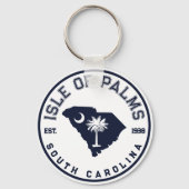 パームズアイルサウスカロライナ州旗のマップ海軍 キーホルダー (裏面)
