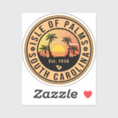パームズアイルフロリダサンセットレトロ80s シール (シート)