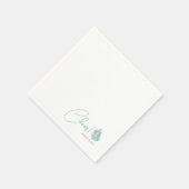 パームズアクアかわいらし・コーストモダンア結婚ーズ スタンダードカクテルナプキン (角)