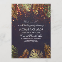 パームズアンドストリングライトビーチバースデーパーティー 招待状