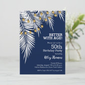 パームズオンネイビーブルーバースデーパーティー 招待状 (スタンド正面)