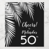 パームズオンブラックカスタムパーソナライズされた ワインラベル (シングルラベル)