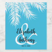 パームズオンブルー結婚ズ ワインラベル (シングルラベル)