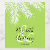 パームズオンライム結婚ズ ワインラベル (シングルラベル)