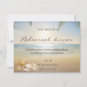 パームズサンセットビーチシーシェルズリハーサルディナー 招待状 (正面)