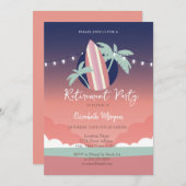 パームズサーフィンボードリタイアメント招待状 招待状 (正面/裏面)