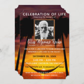 パームズツリービーチサンセット|ライフお祝い写真 招待状 (正面/裏面)