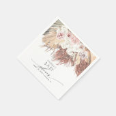 パームズトロピカルボホベイビーシャワー/ブライダルシャワー スタンダードカクテルナプキン (角)