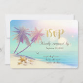 パームズビーチ シェルズ ご出席のお返事 招待状 (正面)