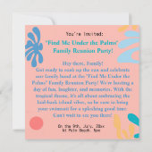 パームズファミリー懇親会で私を見つける 招待状 (裏面)