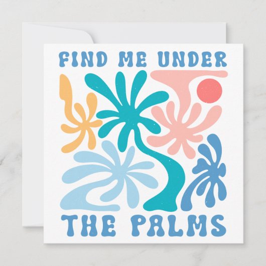 パームズファミリー懇親会で私を見つける 招待状 (正面)