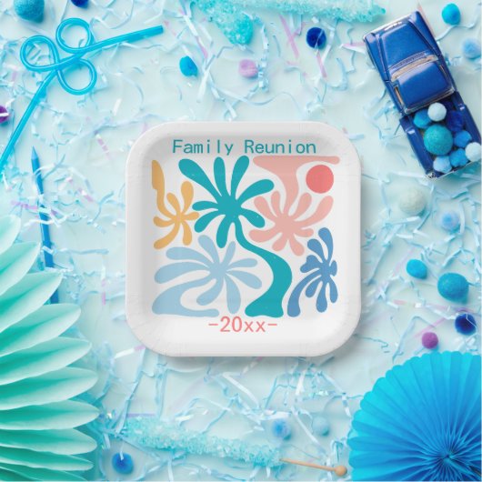 パームズファミリー懇親会夏の下で私を見つける ペーパープレート (パーティー)