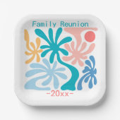 パームズファミリー懇親会夏の下で私を見つける ペーパープレート (正面)