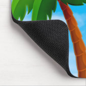 パームズブルースカイエレガントトロピモダンカルテンプレート マウスパッド (コーナー)