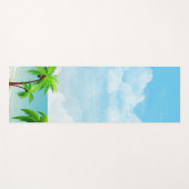 パームズブルースカイジムフィットネスモダンテンプレート ヨガマット (正面(横))