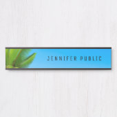 パームズブルースカイモダン自然テンプレートトレンディーロン サインプレート (正面)