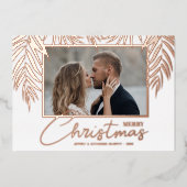 パームズメリークリスマスフォト 箔シーズンカード (正面)