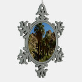 パームズ失ったオアシスIアットジョシュアツリーナショナルパーク スノーフレークピューターオーナメント (左)