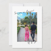 パームズ王室のベスポケ図解入りの、写真付きのイベン結婚ト セーブザデート (裏面)