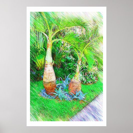 パームズ&ランドスケープ – マイアミビーチ，フロリダ州コレクション ポスター (正面)