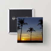 パームツリーとサンセットミンディルビーチ 缶バッジ (正面&裏面)