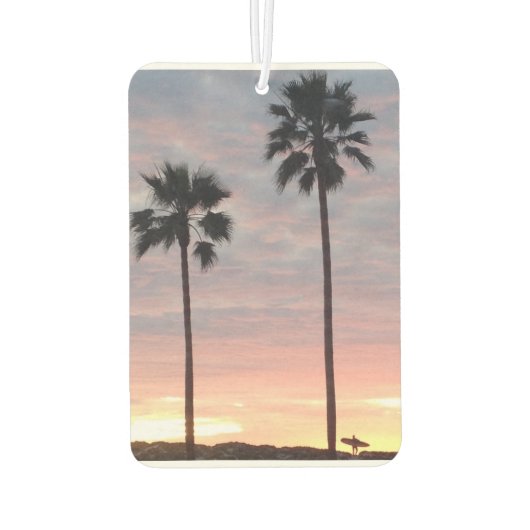 パームツリーとサーファー空気清浄機 カーエアーフレッシュナー (裏面)